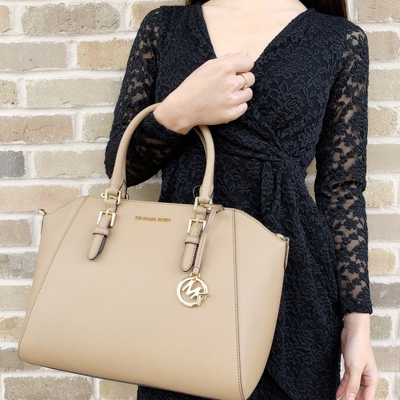 Michael Kors Handbags - Gaby’sBags👜💕-Michael Kors large satchel khaki